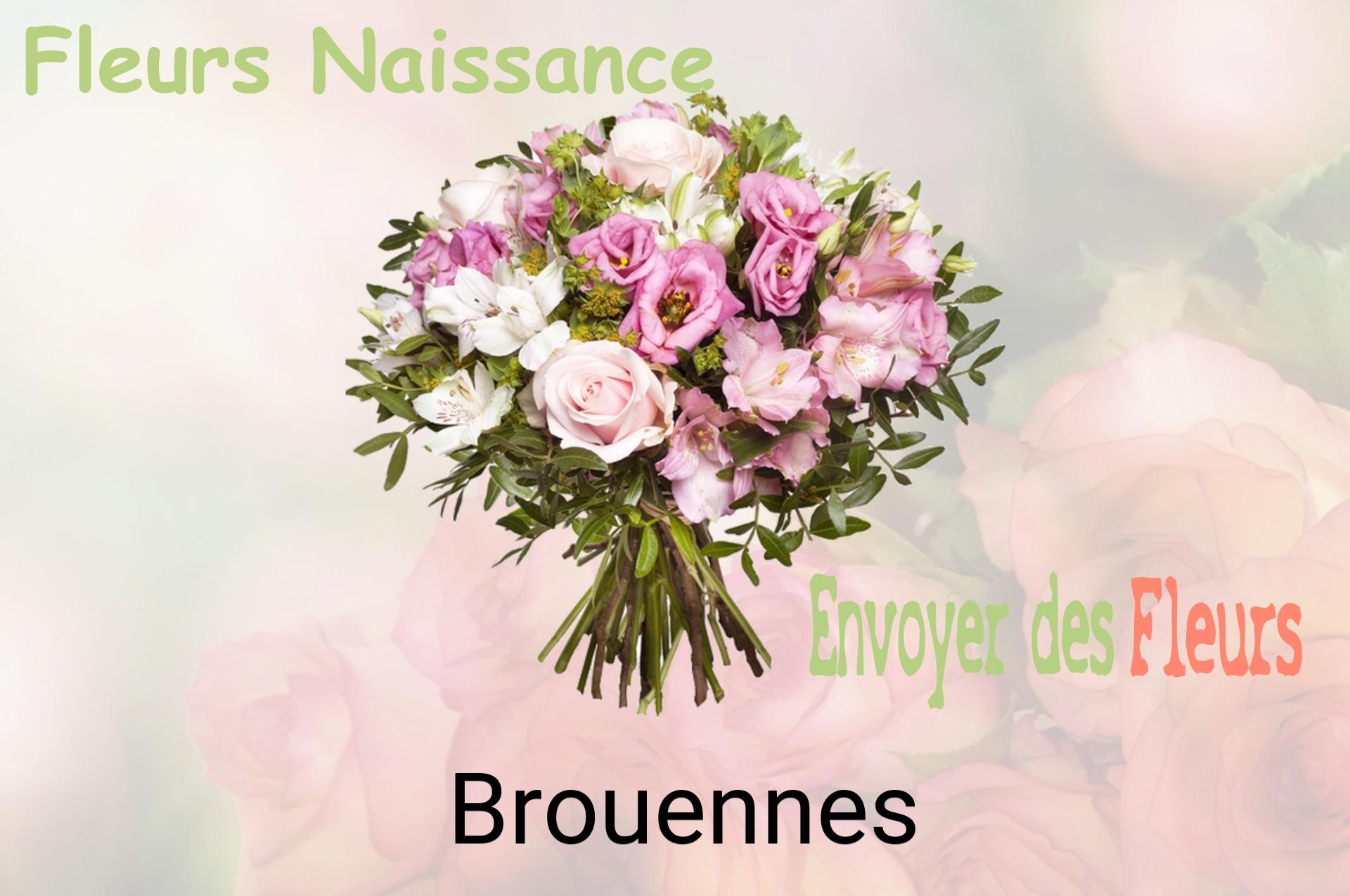 Bouquet de fleurs de naissance livré à Brouennes
